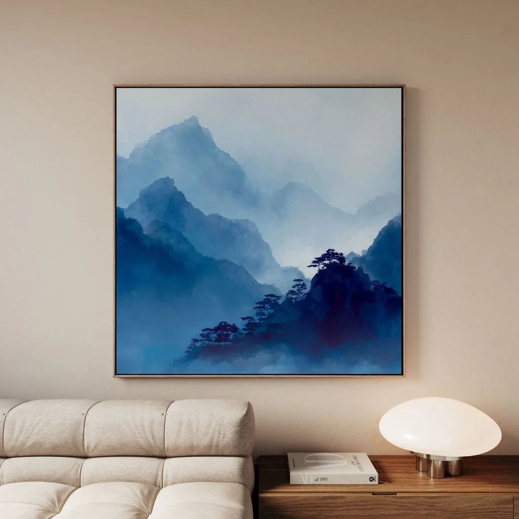 Framed Canvas Print Blue Mountains