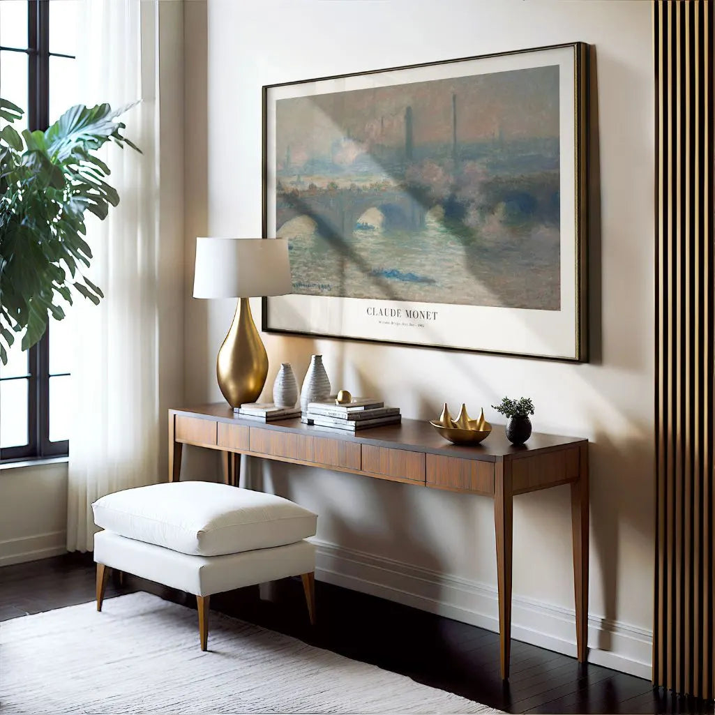 Monet Waterloo Bridge Gray Day Poster