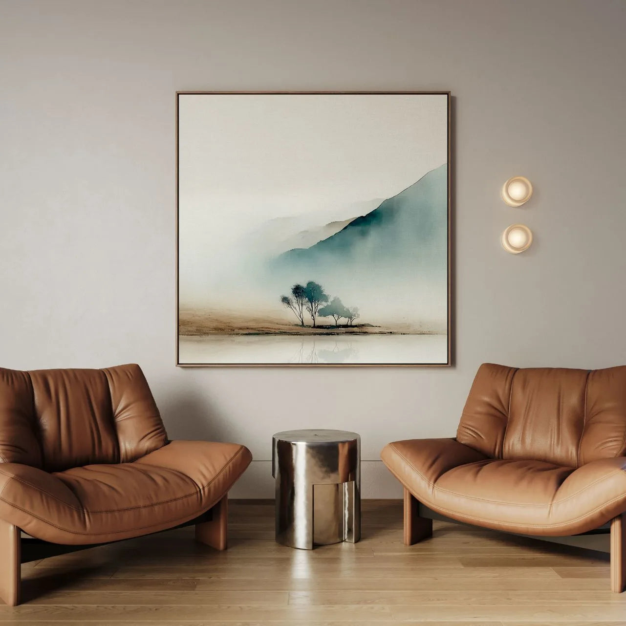 Framed Canvas Print Morning Mist