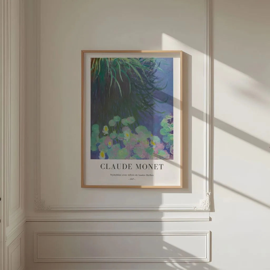 Monet Water Lilies Reflection Poster