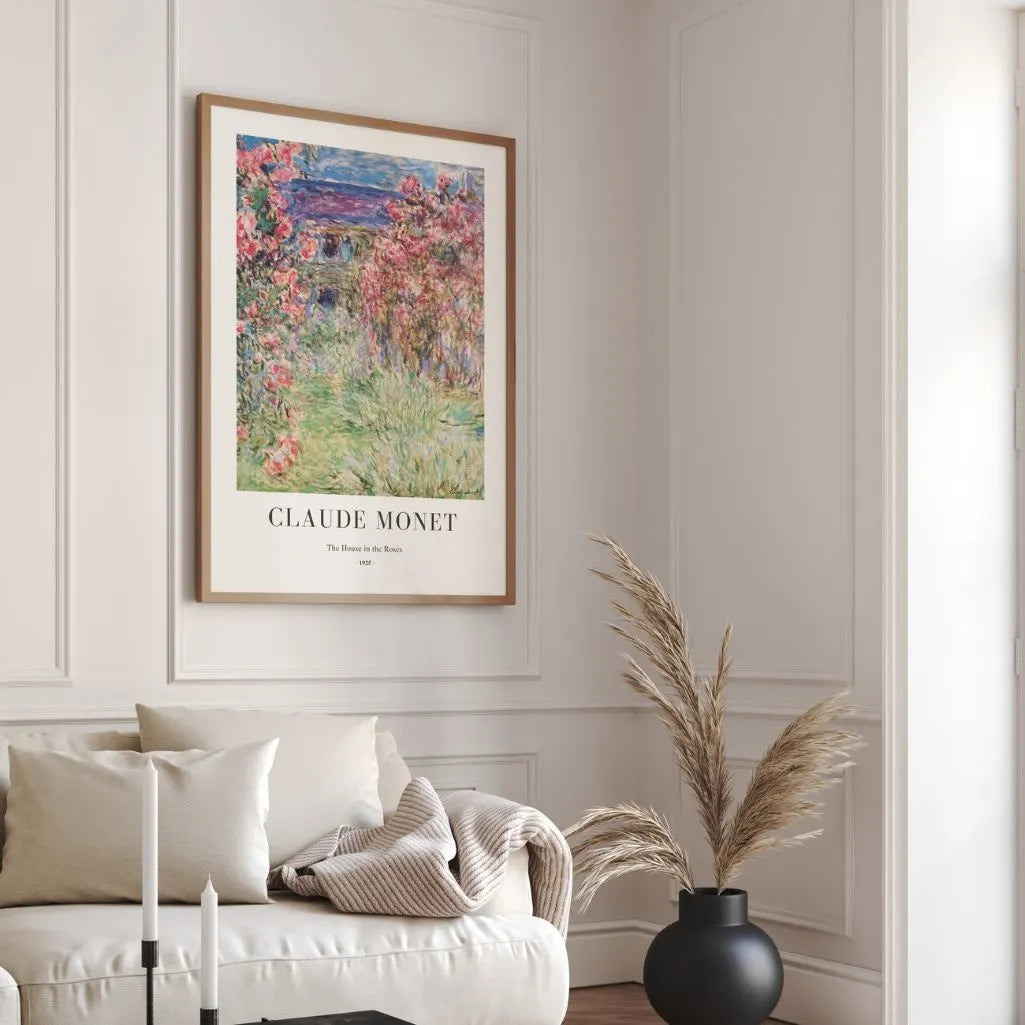 Claude Monet House in the Roses Poster