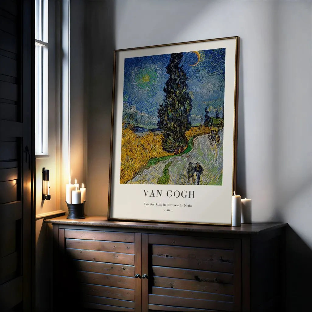 Vincent van Gogh Provence Night Road Poster