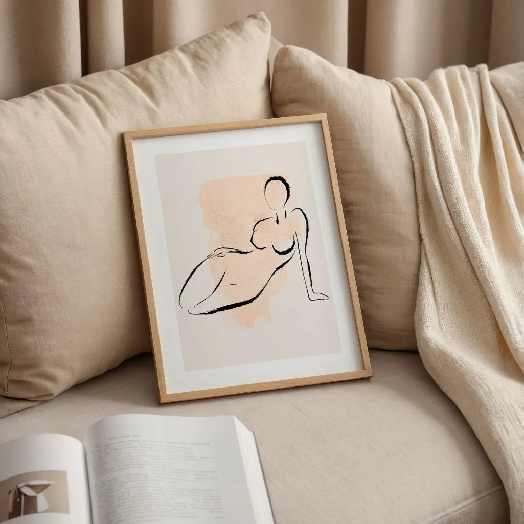 Line Art Feminine Form Poster