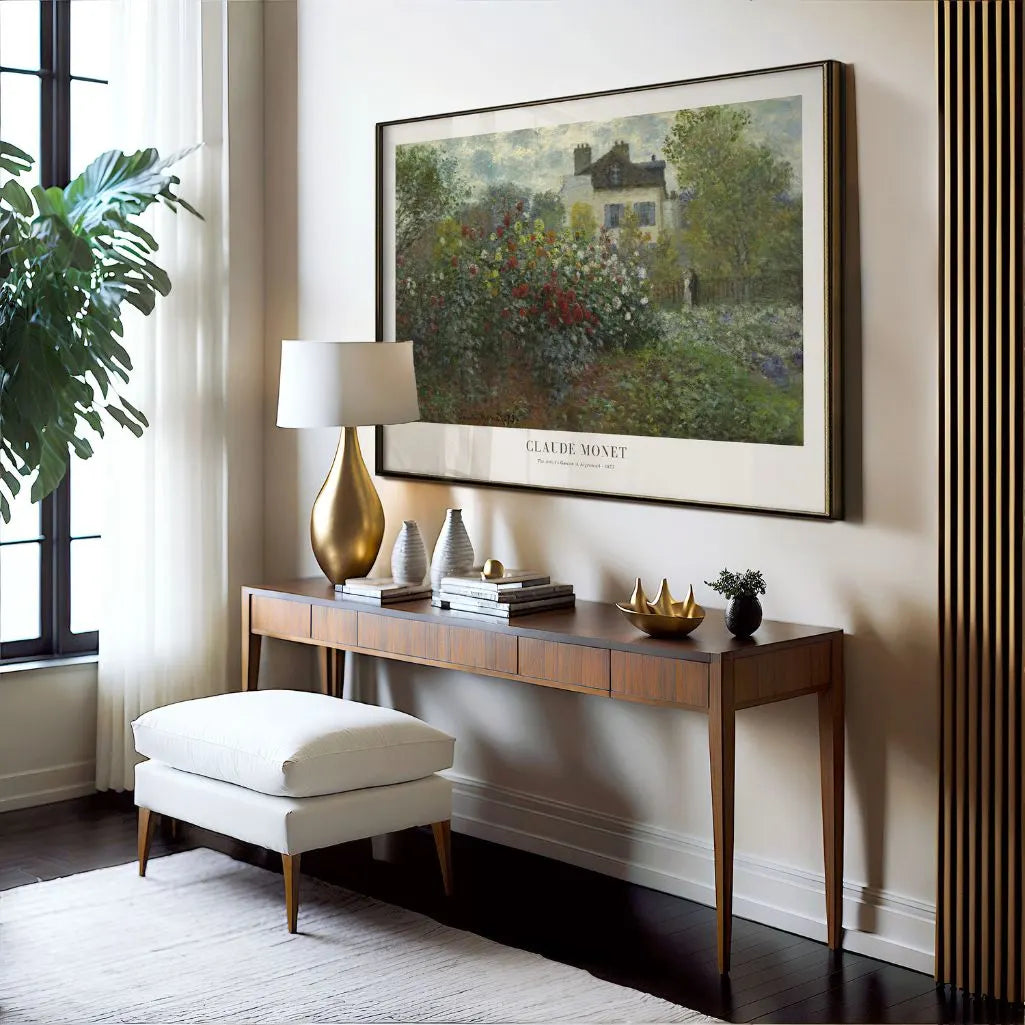 Claude Monet Artist’s Garden in Argenteuil Poster