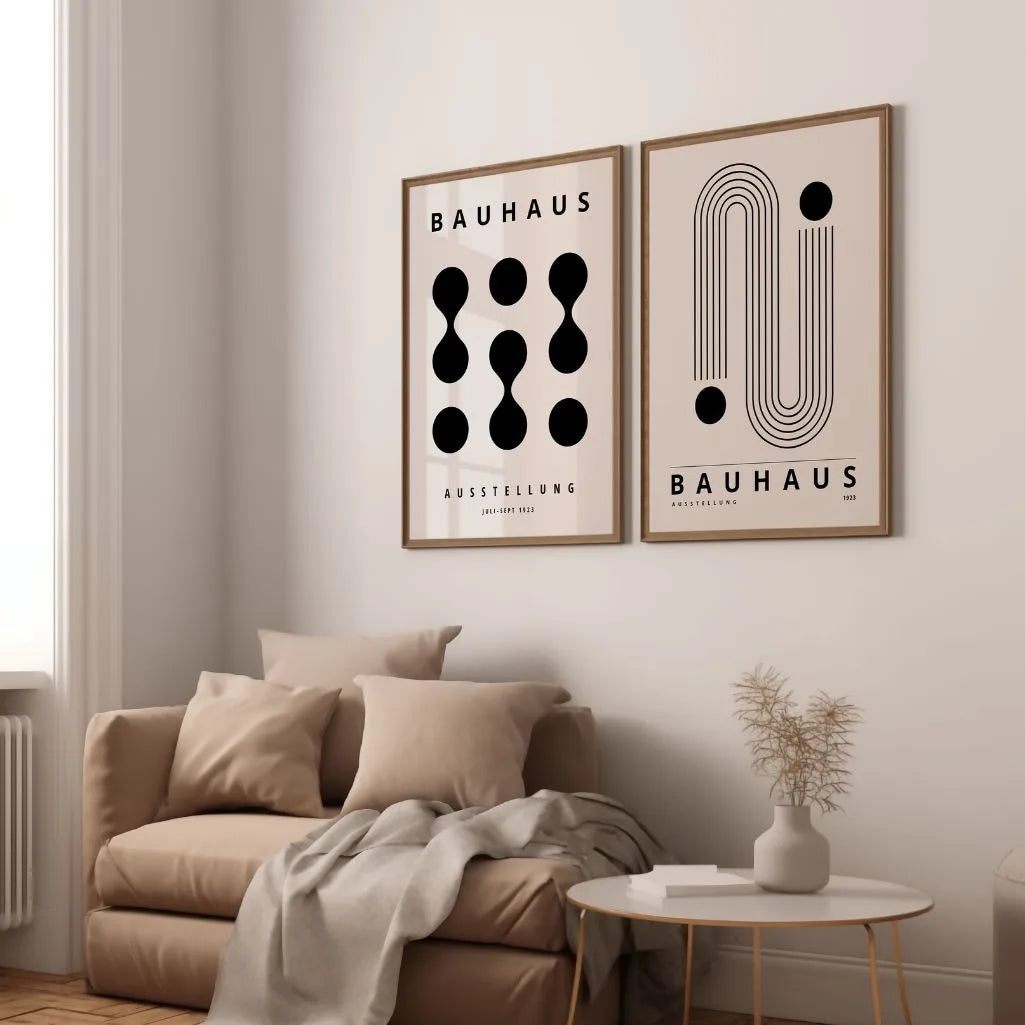 Bauhaus Black Forms Poster Set of 2