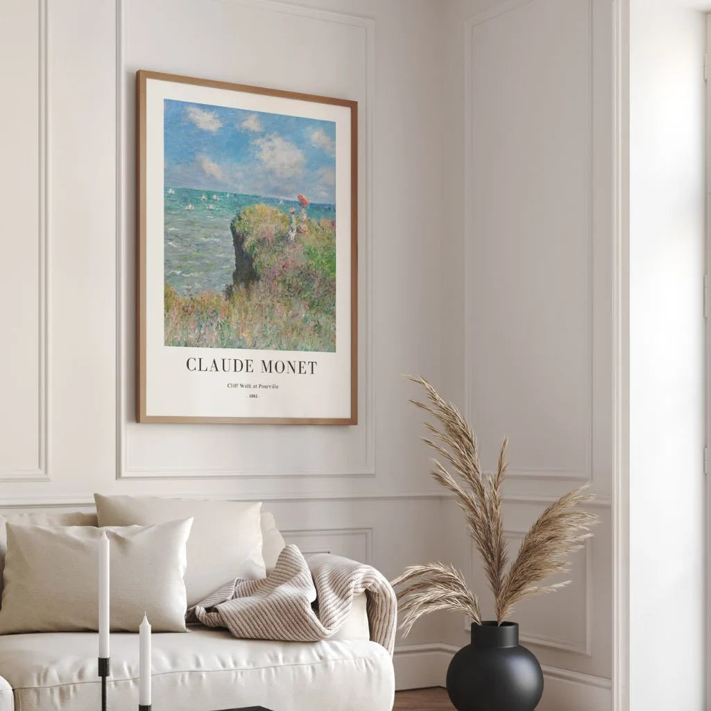 Claude Monet Cliff Walk at Pourville Poster