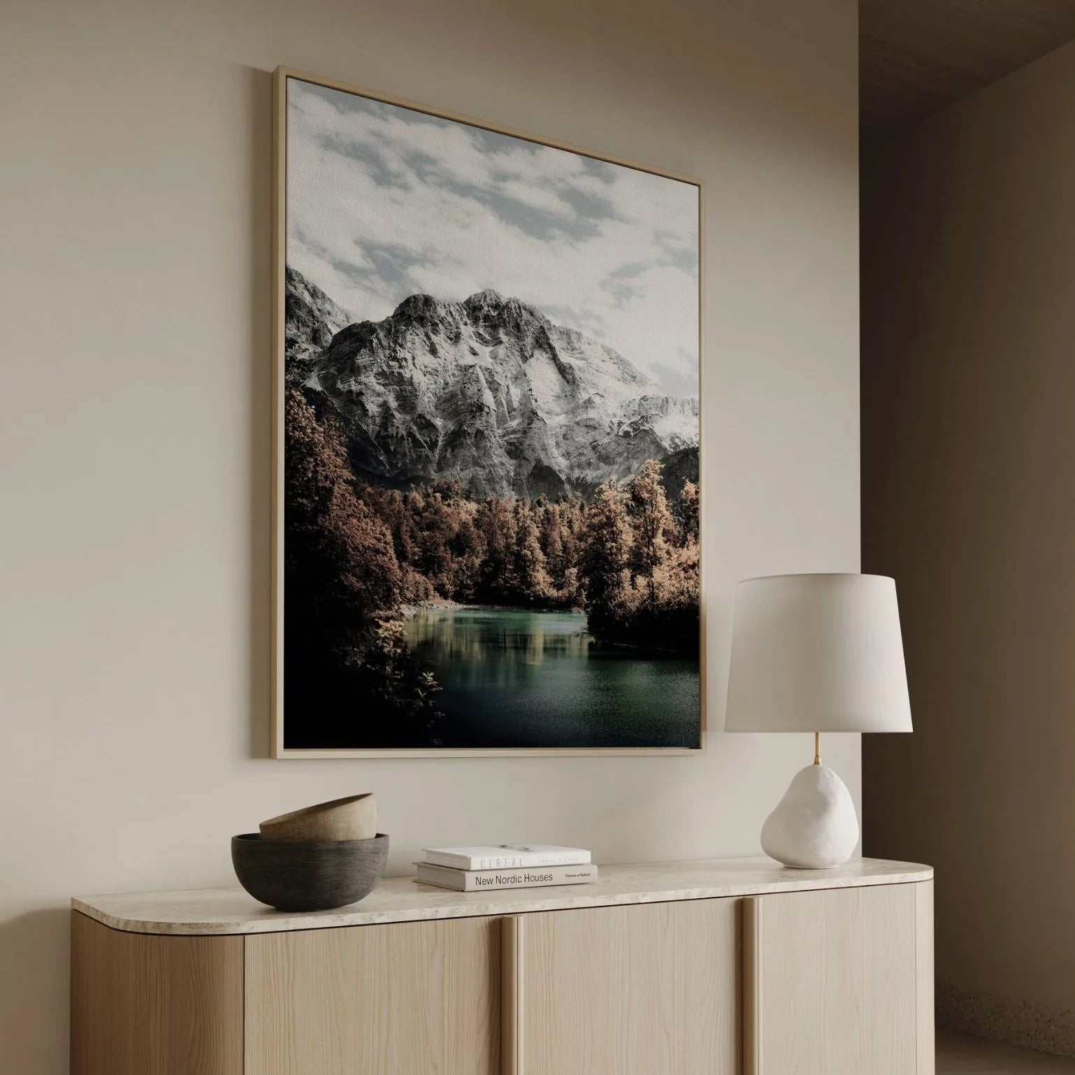 Framed Canvas Print Mountain Strength