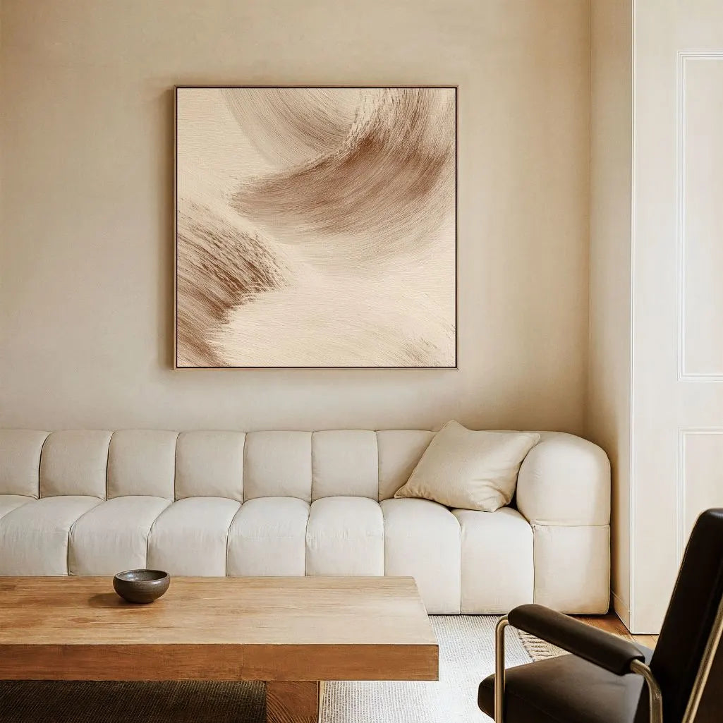 Framed Canvas Print Caramel Motion
