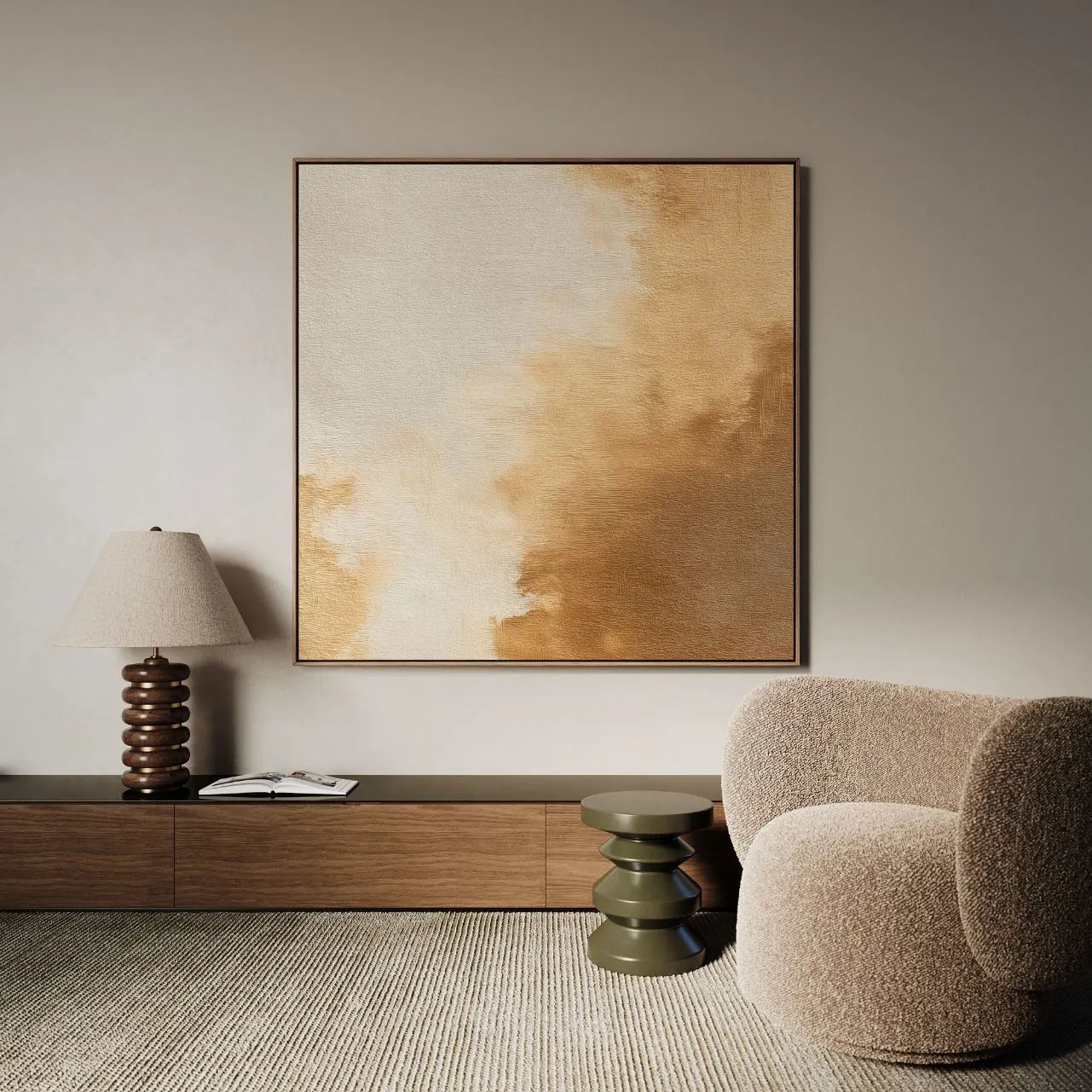 Framed Canvas Print Sand Glow