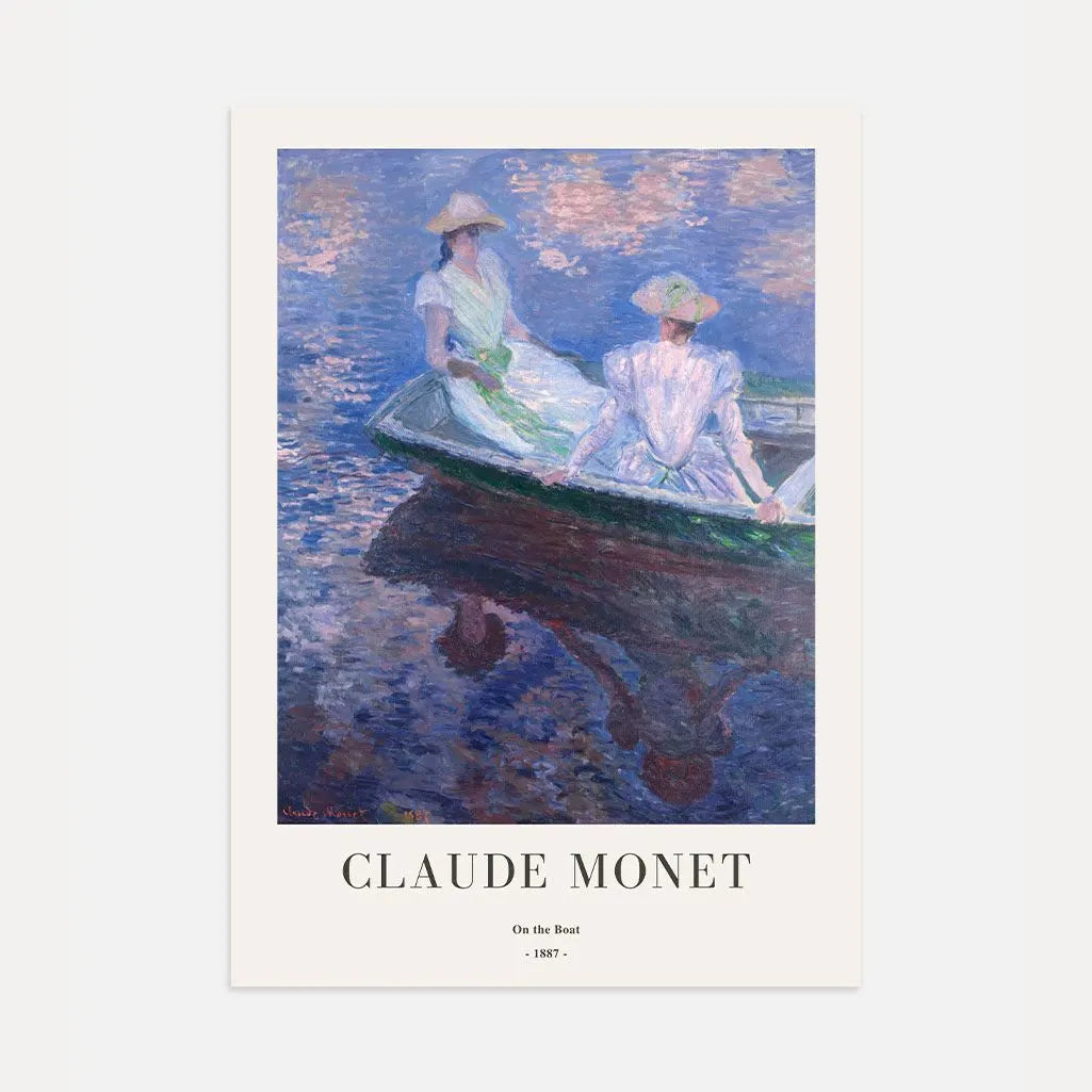 Claude Monet On the Boat 1887 Poster