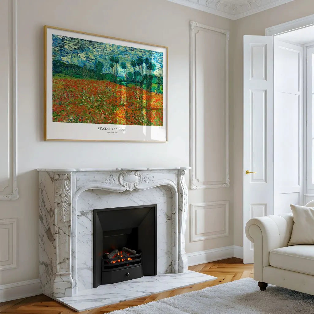 Van Gogh Poppy Field Landscape Poster