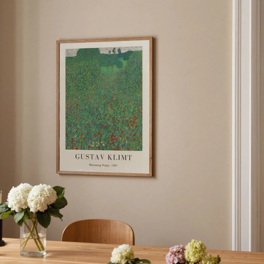 Klimt Blooming Poppy Poster