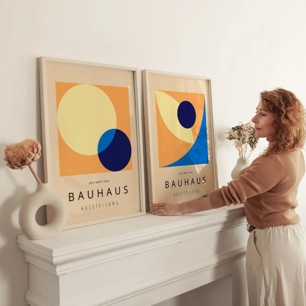 Bauhaus Color Circles Set of 2 Posters