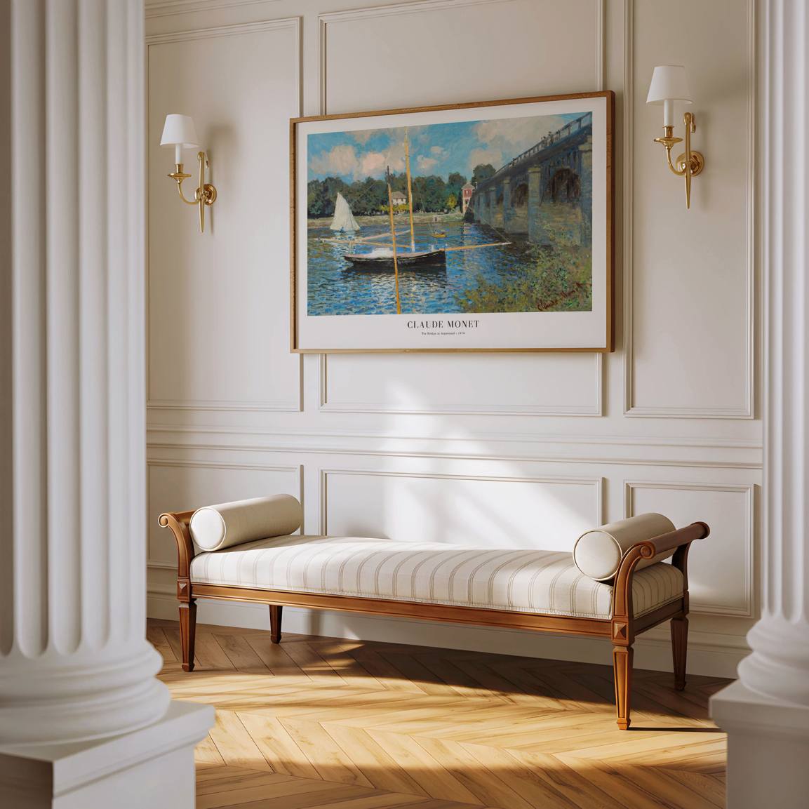 Claude Monet Bridge at Argenteuil 1874 Poster