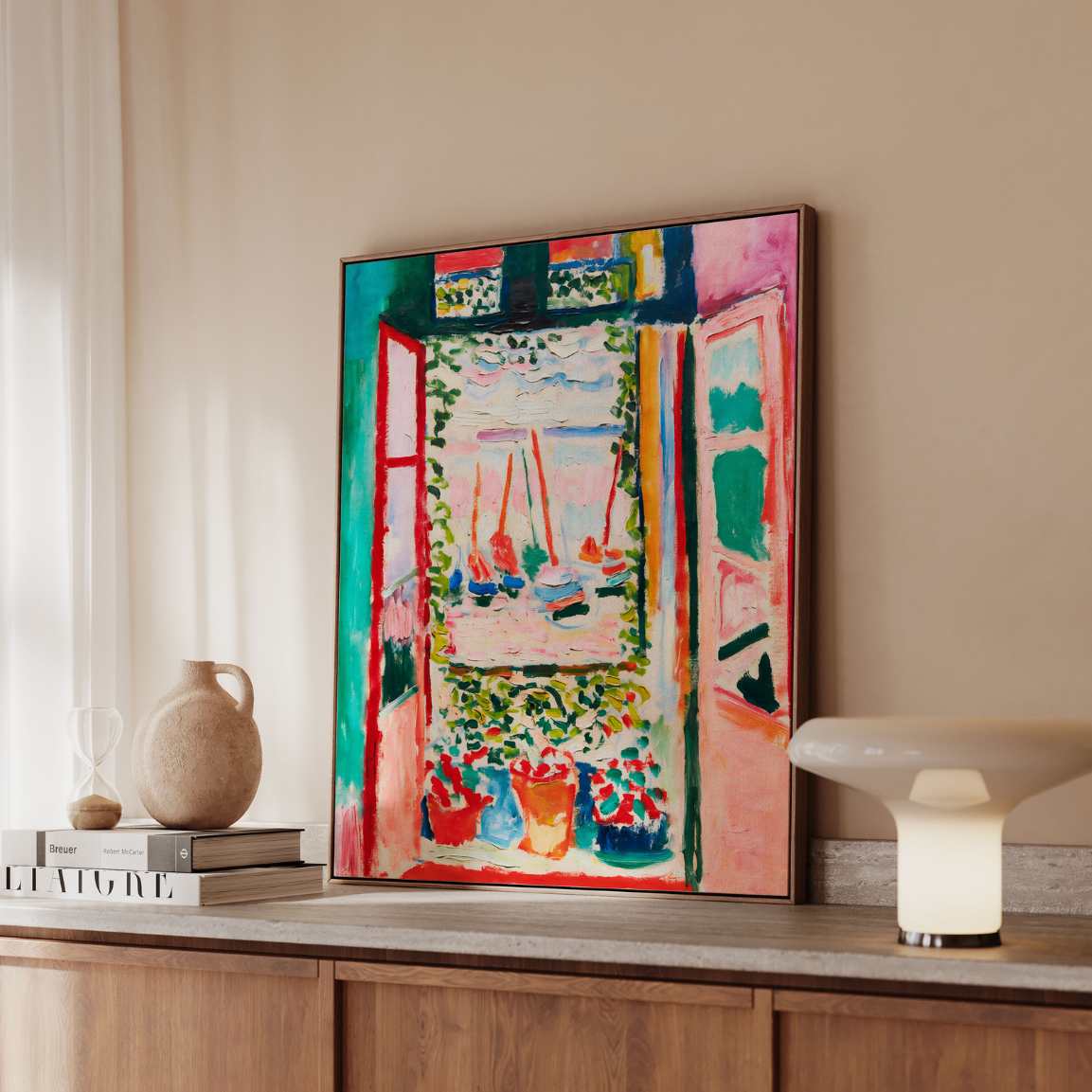 Framed Canvas Print The Open Window