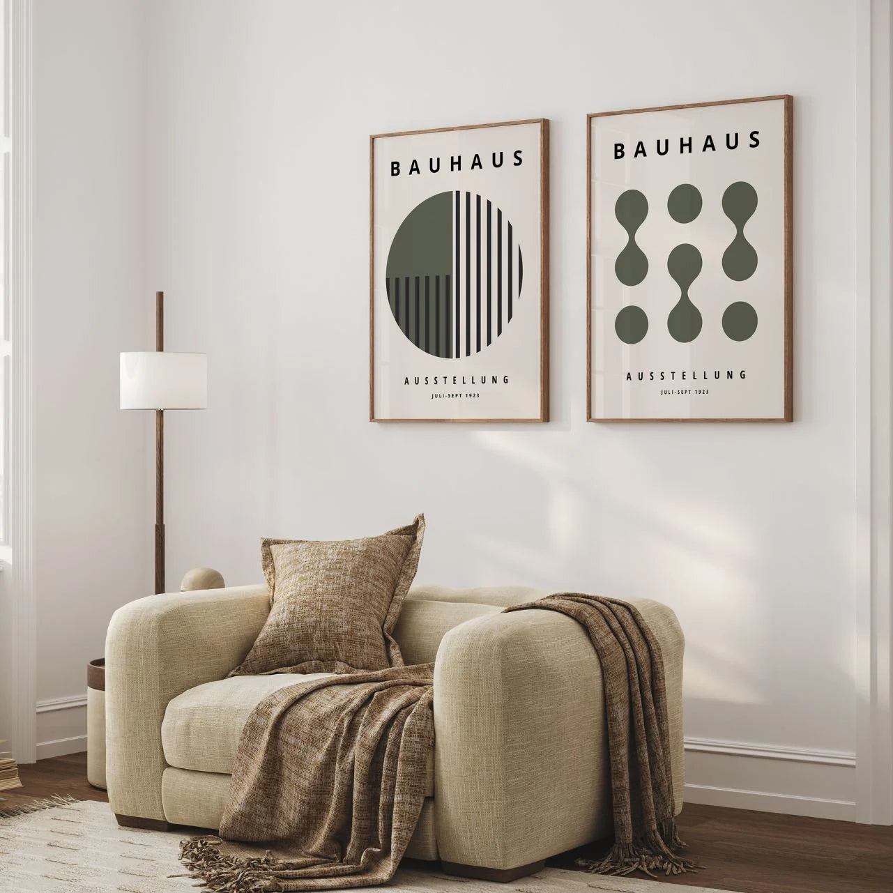 Bauhaus Olive Poster Set of 2