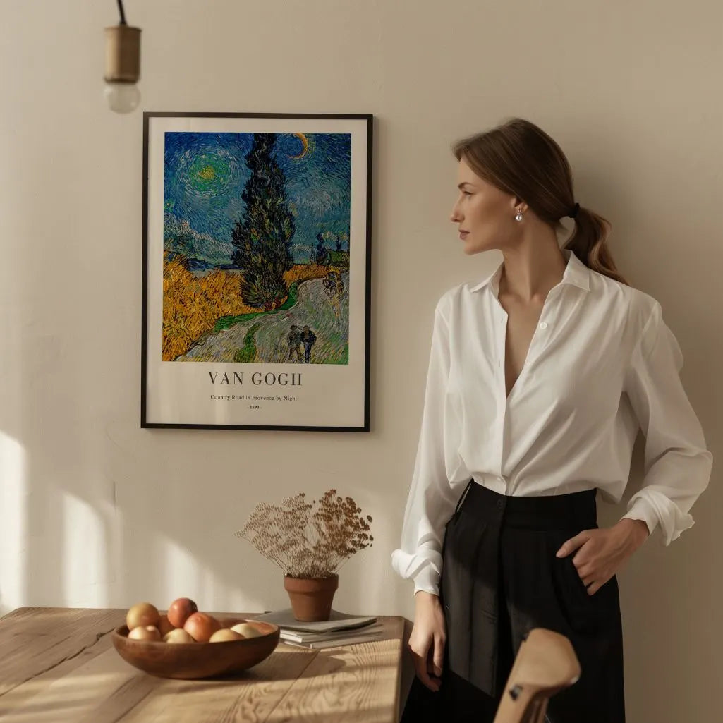 Vincent van Gogh Provence Night Road Poster