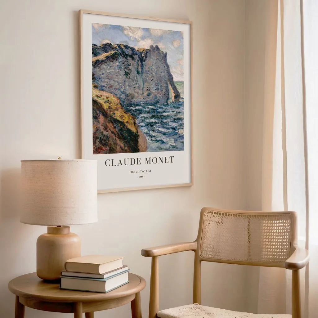 Monet Cliff of Aval Etretat Poster