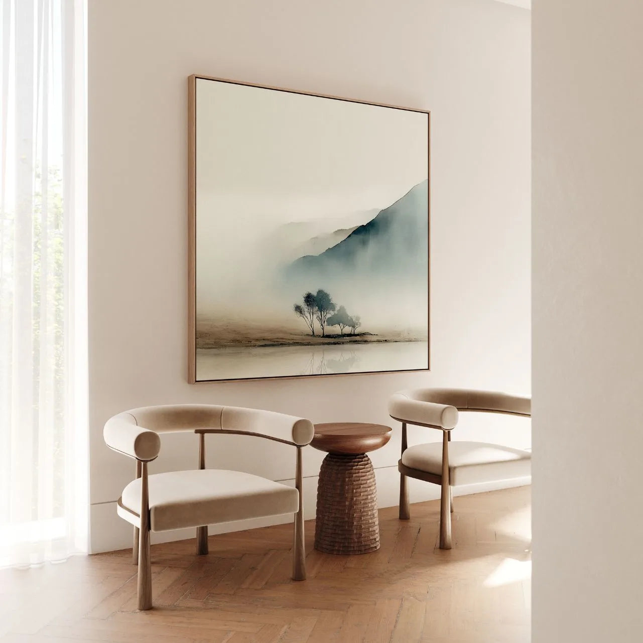 Framed Canvas Print Morning Mist