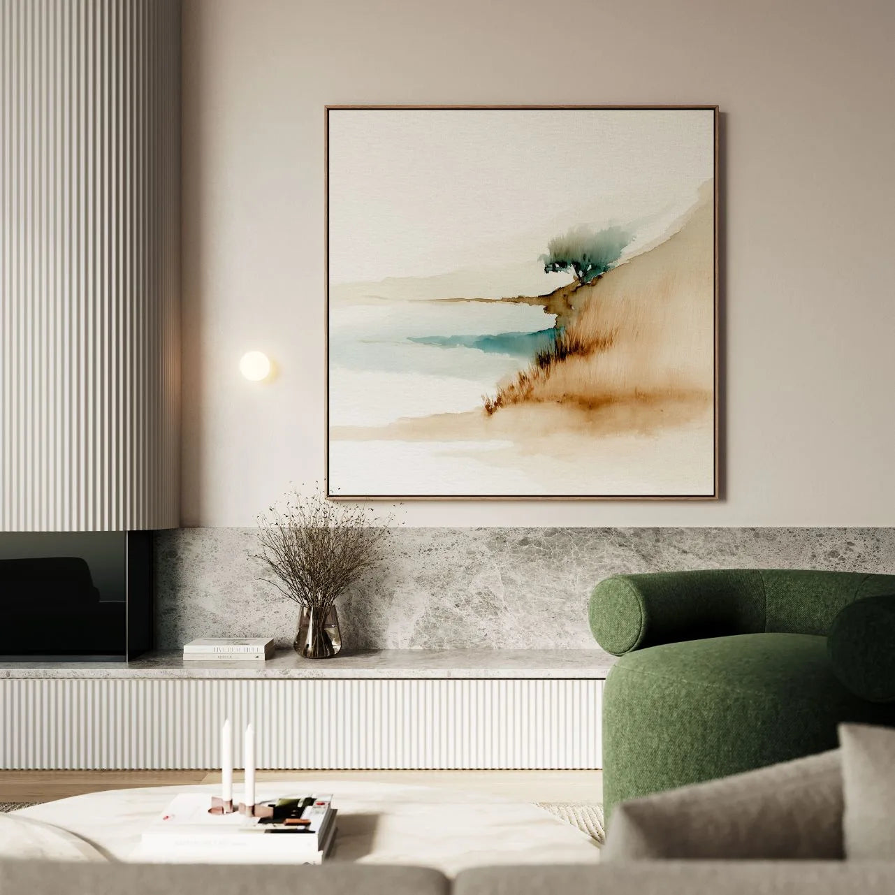 Framed Canvas Print Edge of Silence