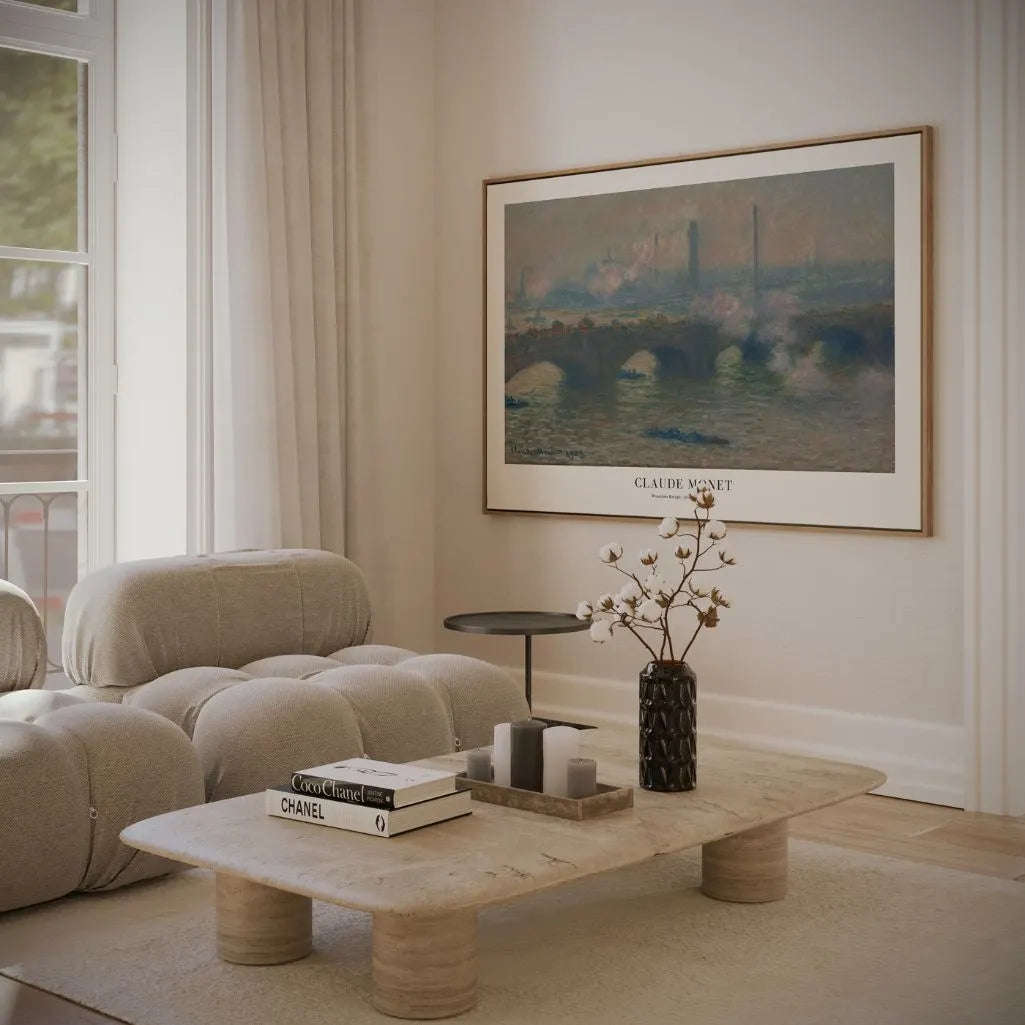 Monet Waterloo Bridge Gray Day Poster