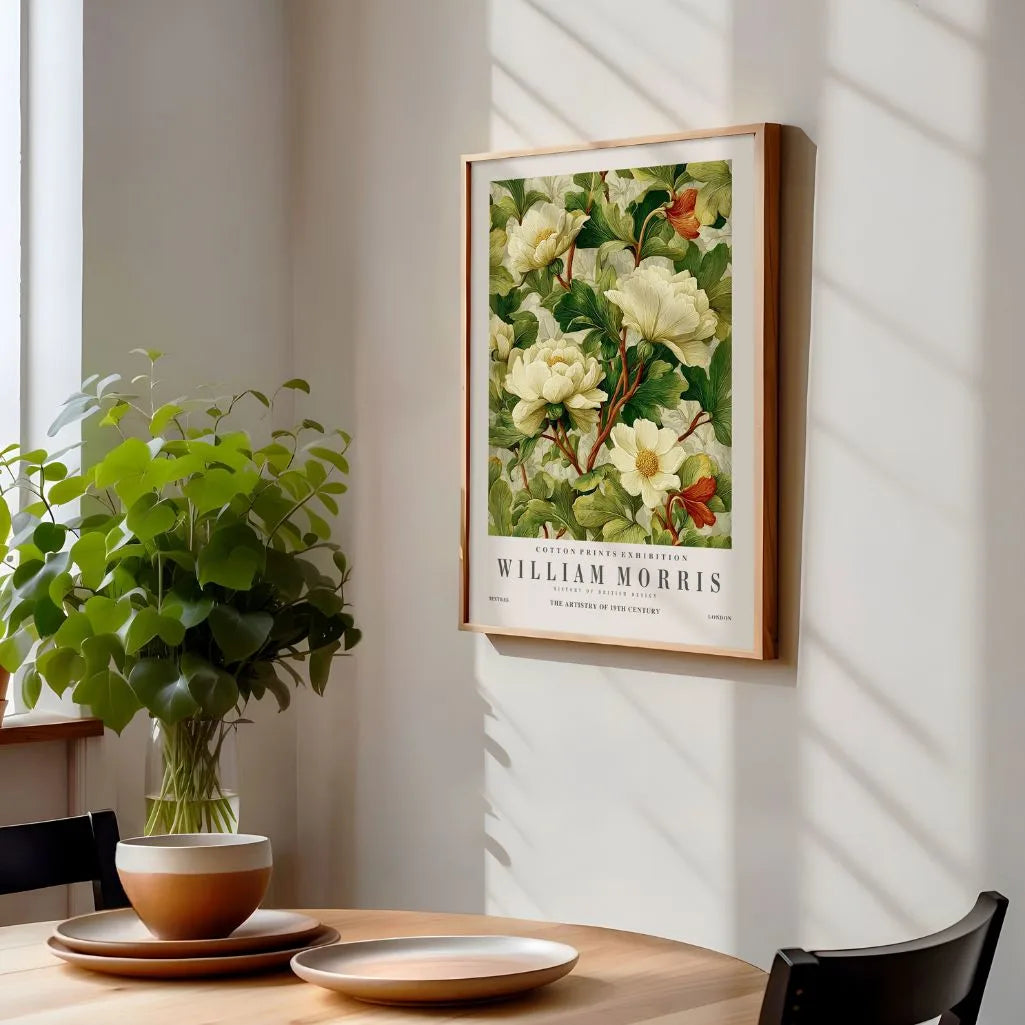 William Morris Cream Floral Poster