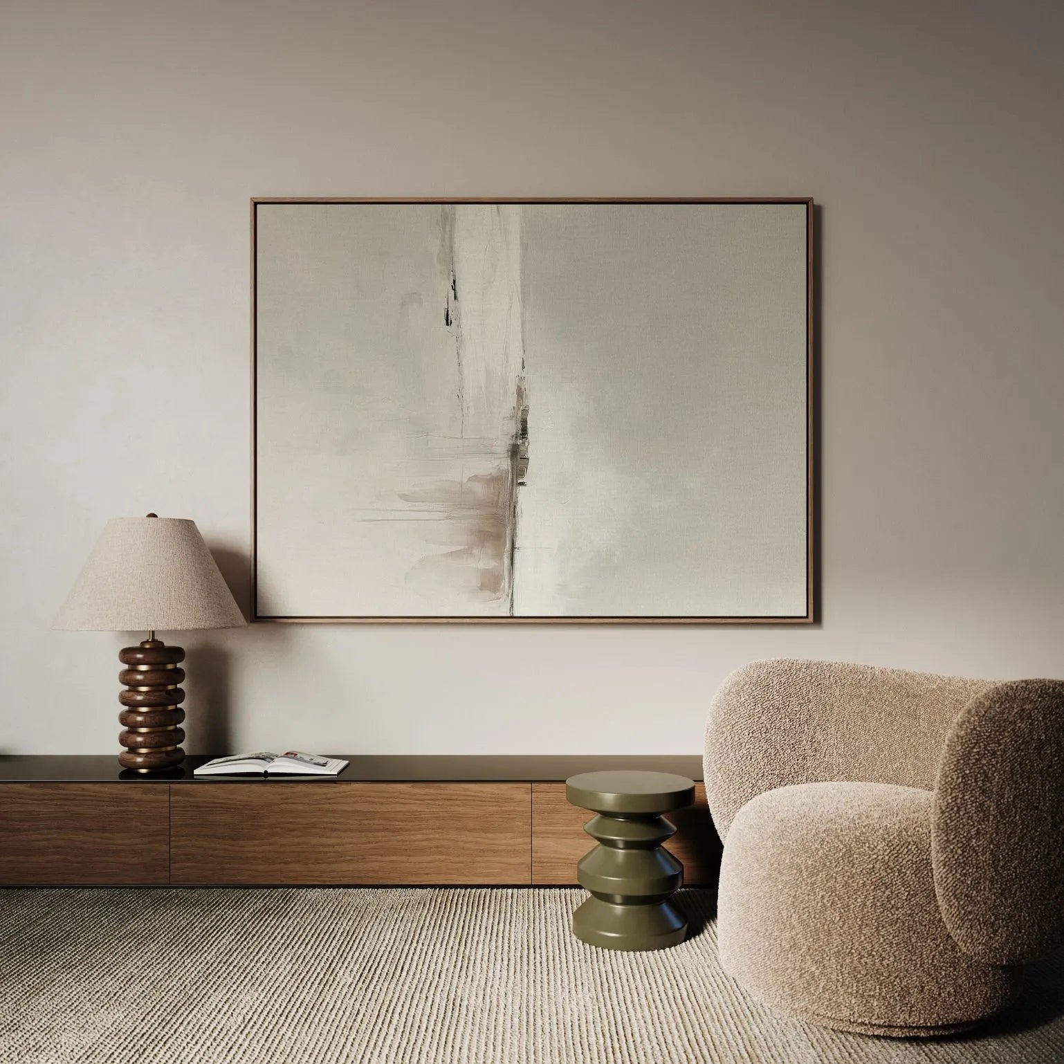 Framed Canvas Print Northern Light