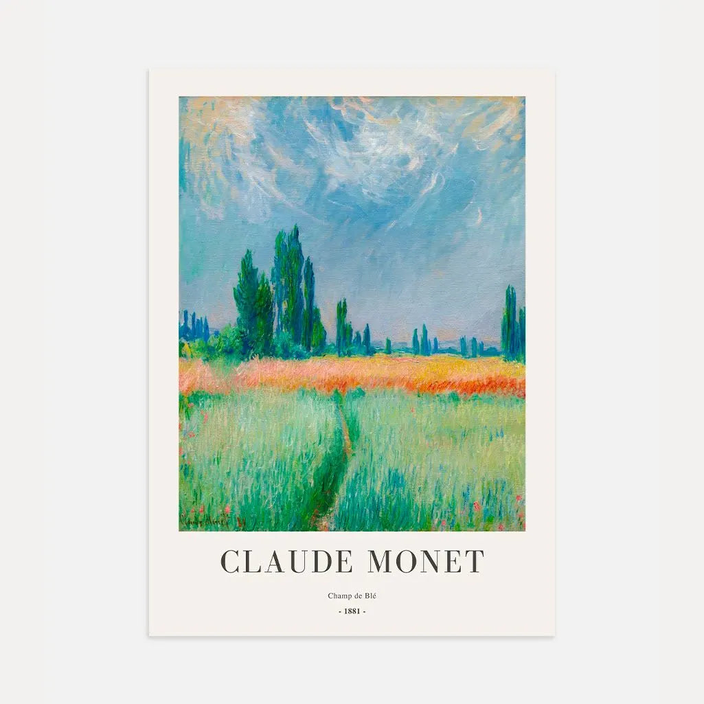 Monet Wheat Field Poster