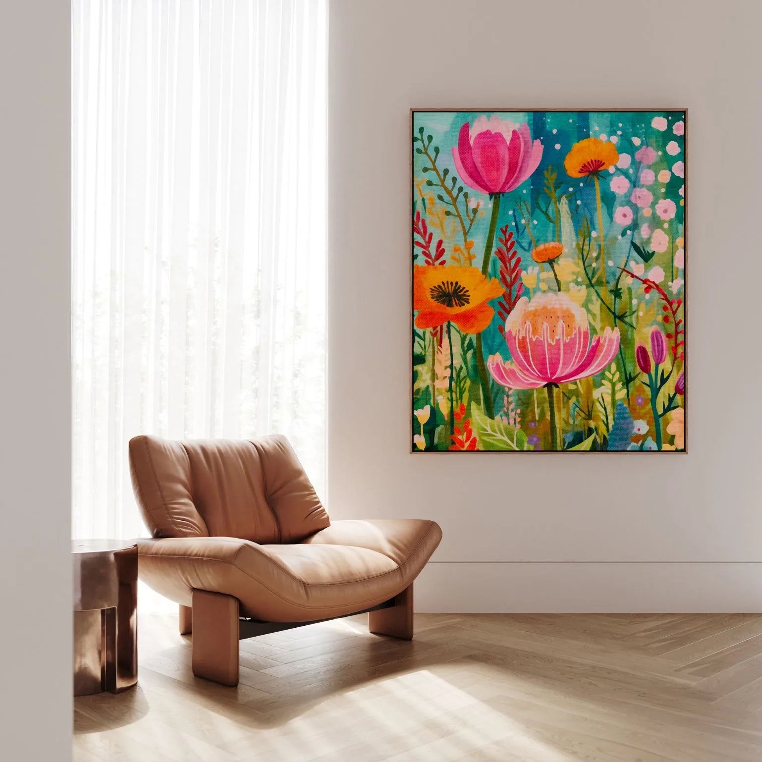 Framed Canvas Print Floral Dance