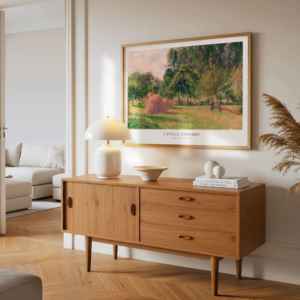 Pissarro Haystack Morning Eragny Poster