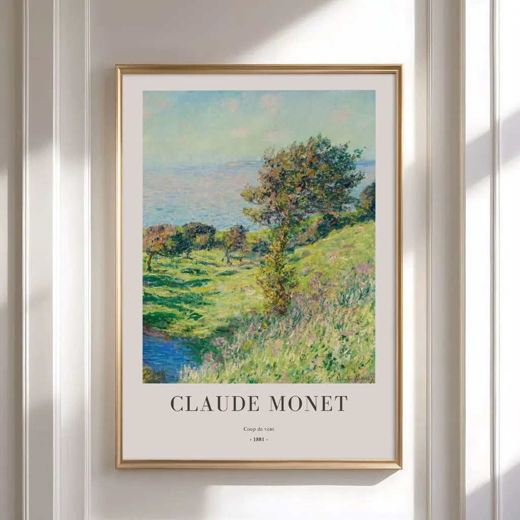 Claude Monet Coup de vent 1881 Poster