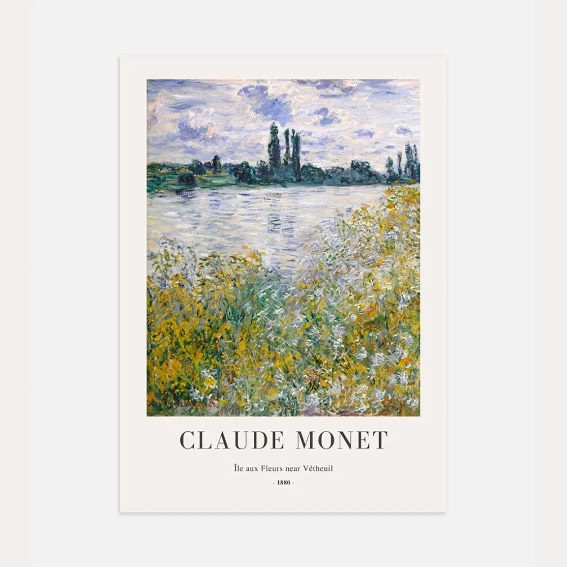 Claude Monet Île aux Fleurs 1880 Poster