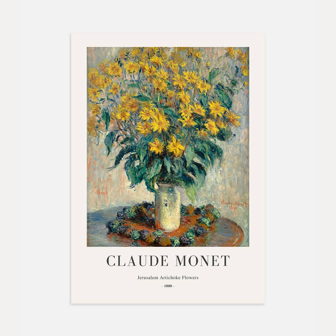 Monet Jerusalem Artichoke Flowers Poster