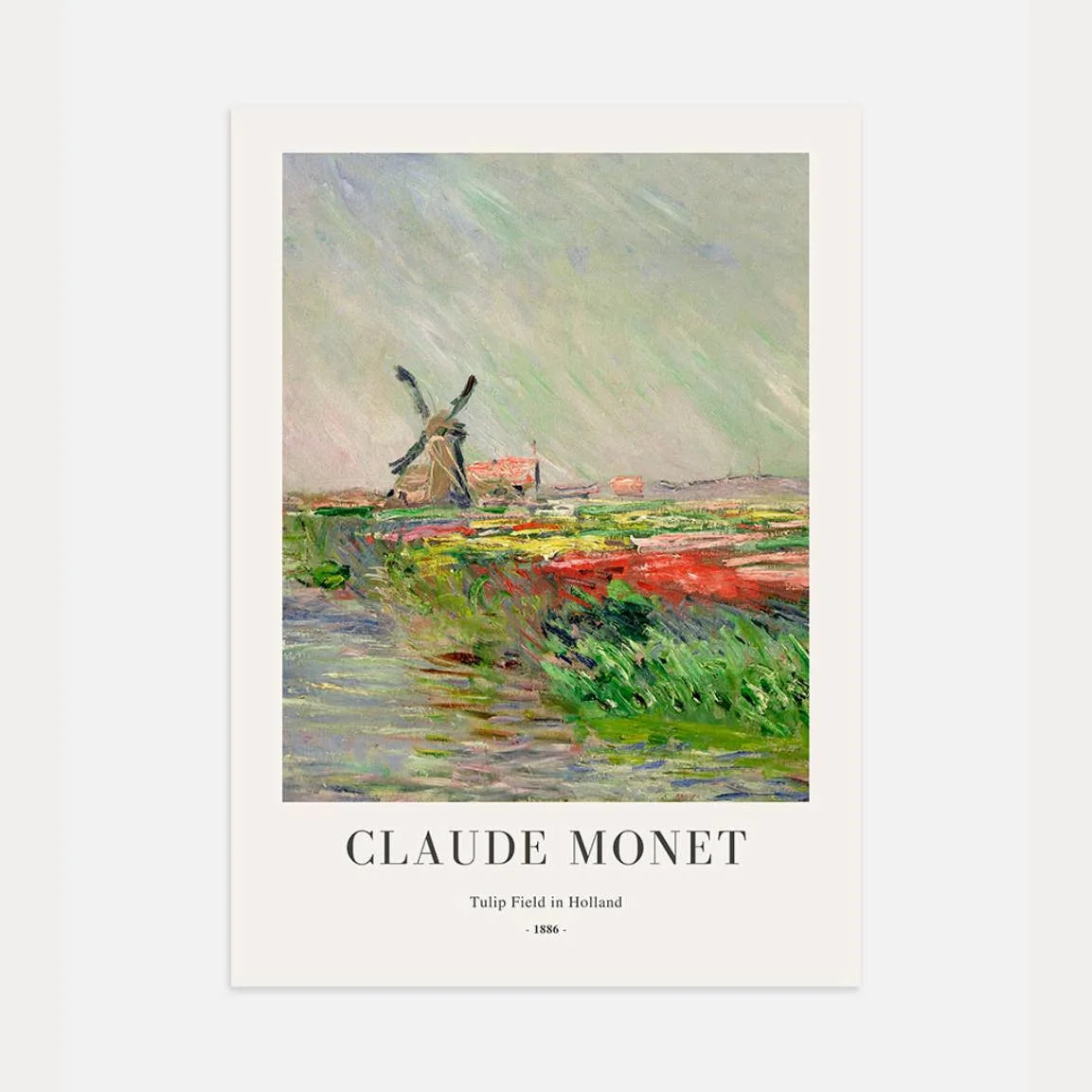 Claude Monet Tulip Field in Holland Poster