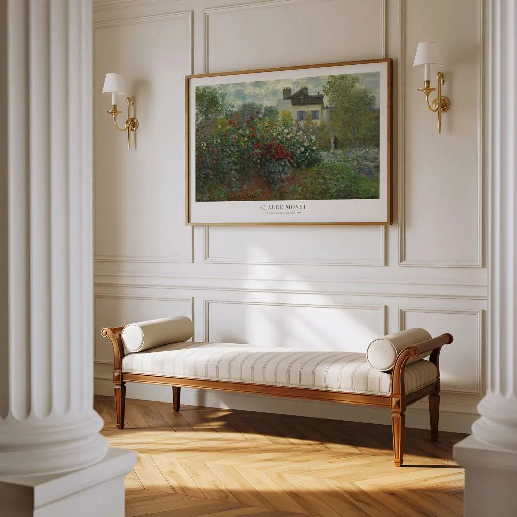 Claude Monet Artist’s Garden in Argenteuil Poster