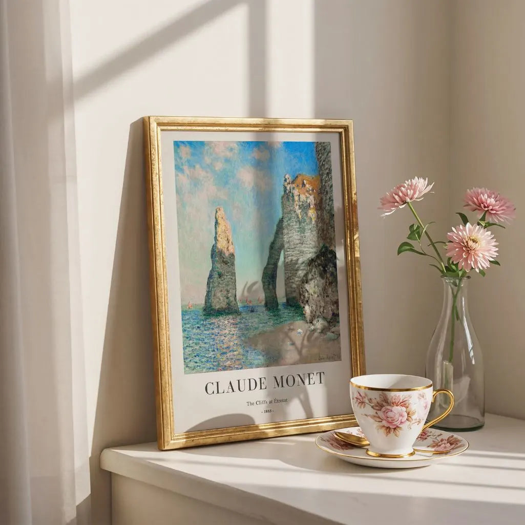 Claude Monet Étretat Cliffs 1885 Poster