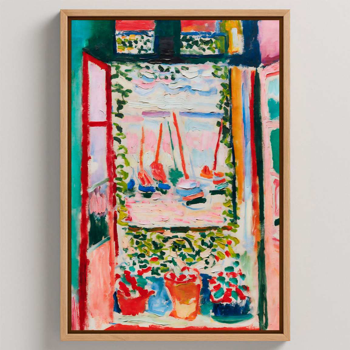 Framed Canvas Print The Open Window