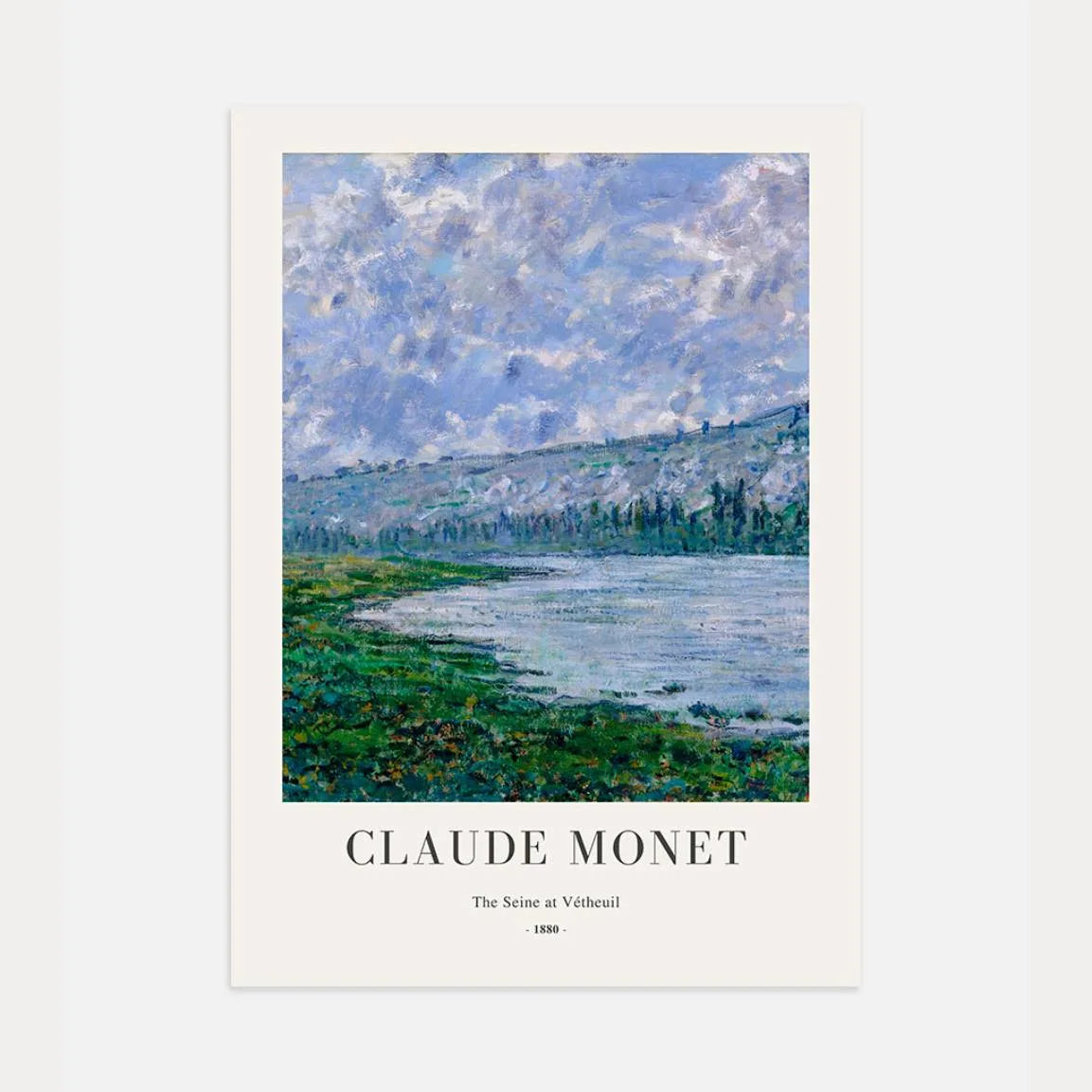 Claude Monet Seine at Vétheuil 1880 Poster