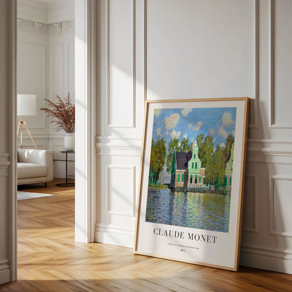 Claude Monet Houses on the River Zaan Poster