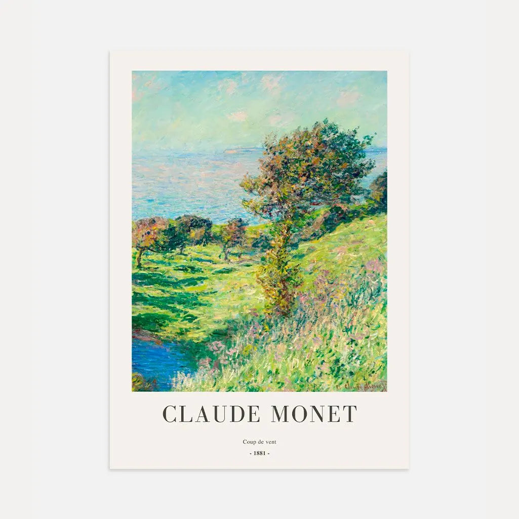 Claude Monet Coup de vent 1881 Poster