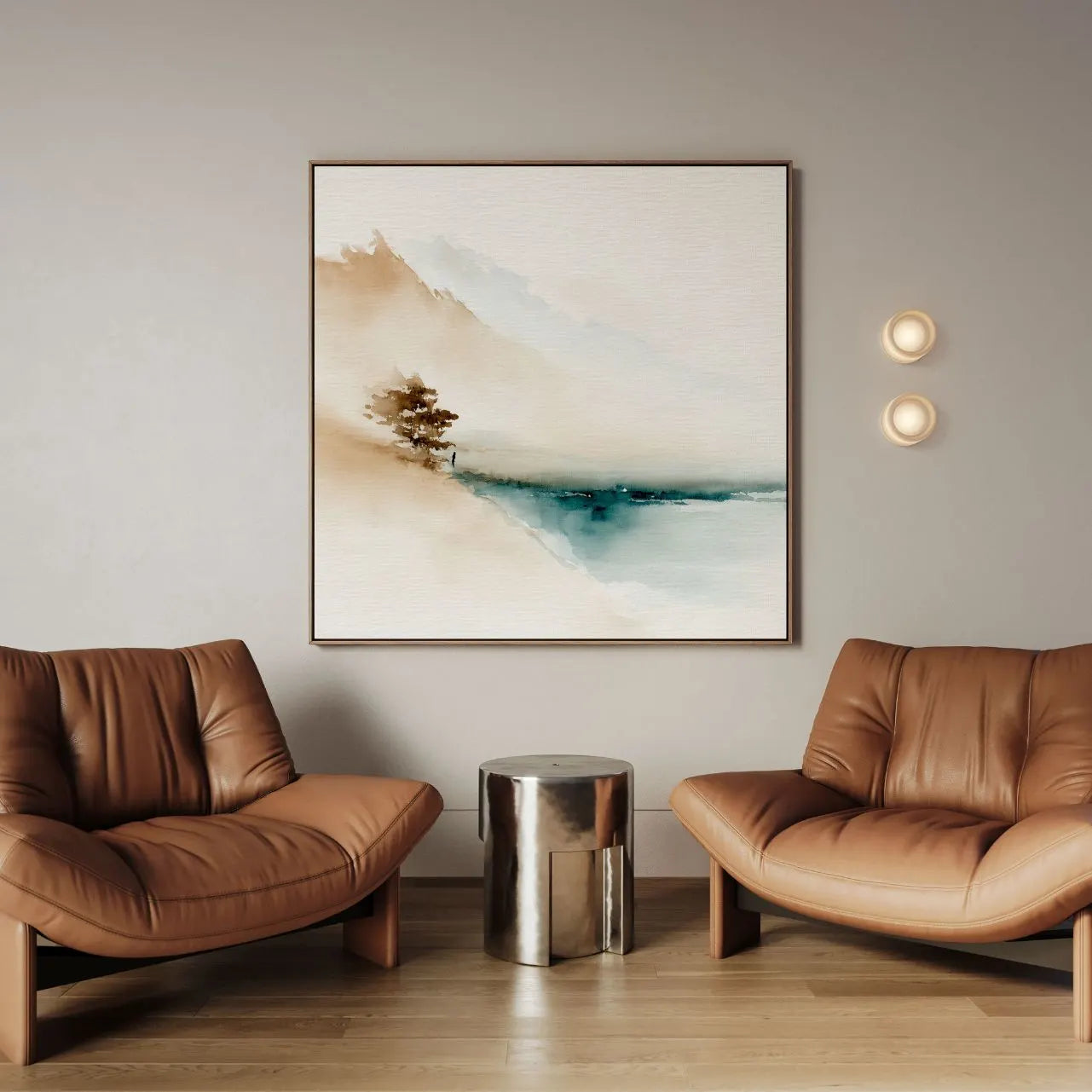 Framed Canvas Print Silence by the Shore