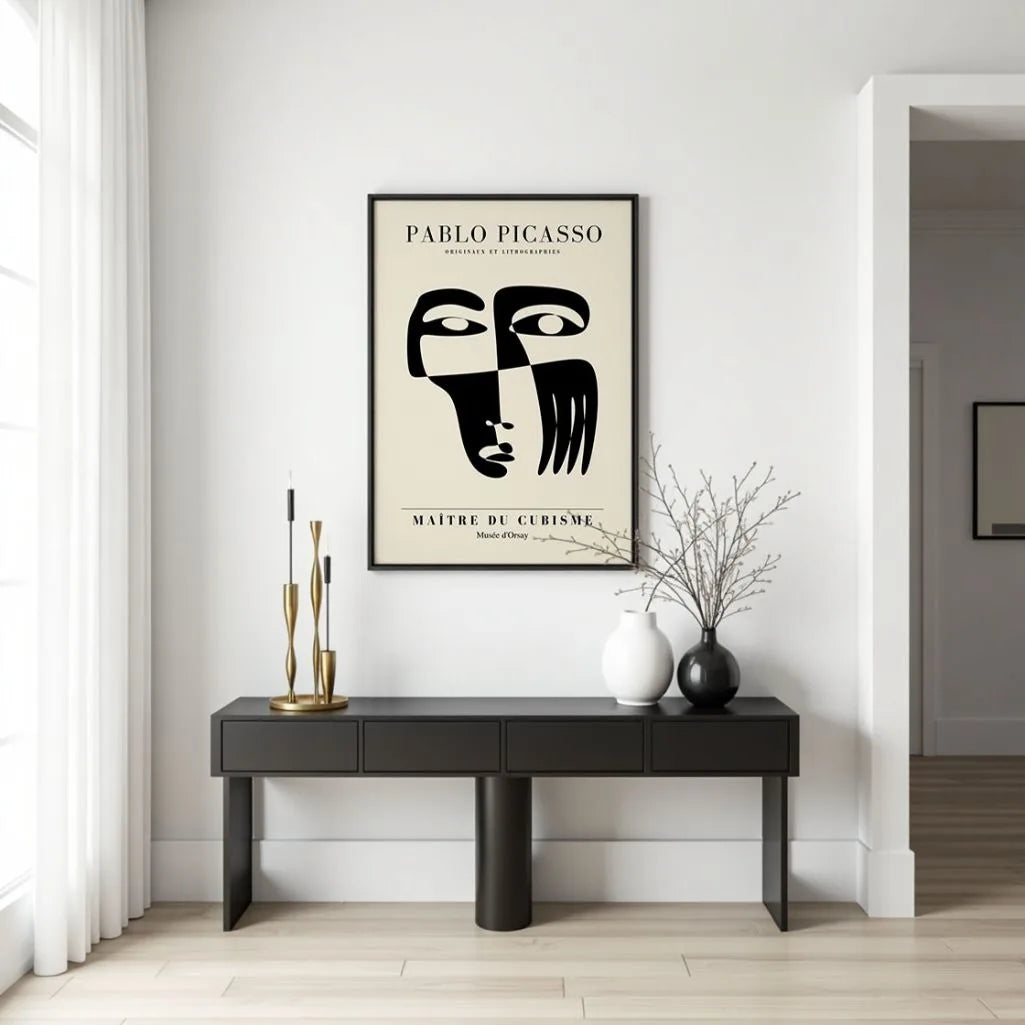 Picasso-Inspired Dual Face Poster