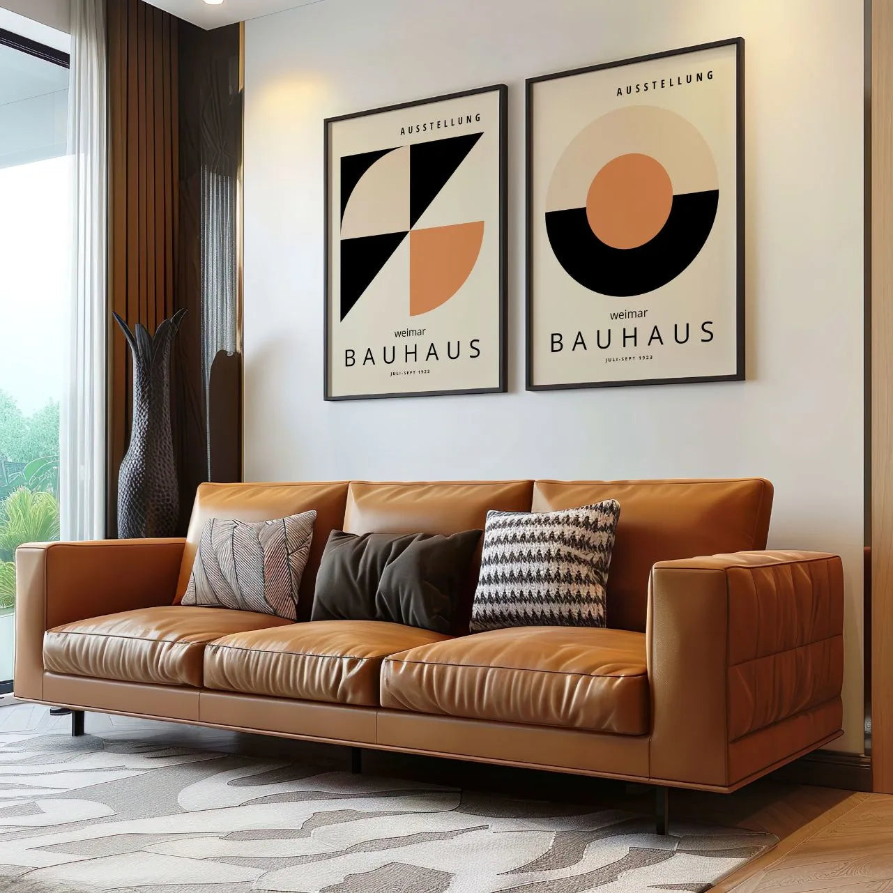 Bauhaus Terracotta Poster Set of 2