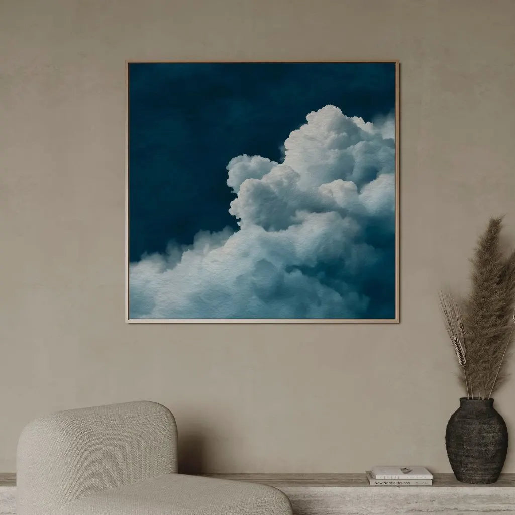 Framed Canvas Print White Clouds