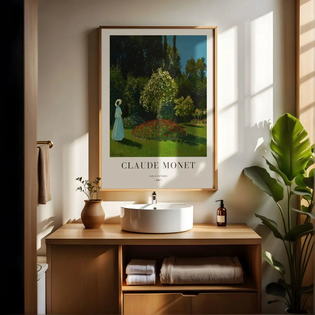 Monet Lady in the Garden Poster