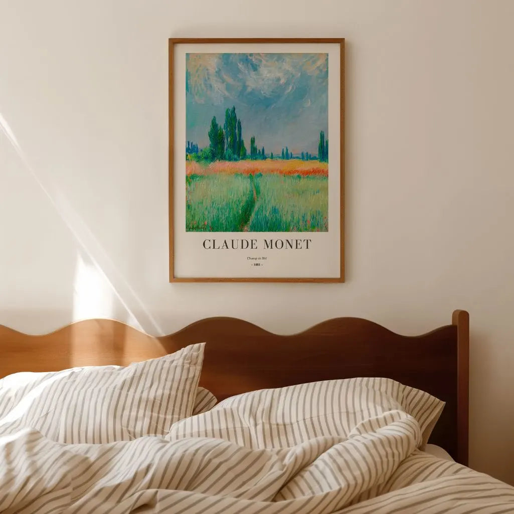 Monet Wheat Field Poster