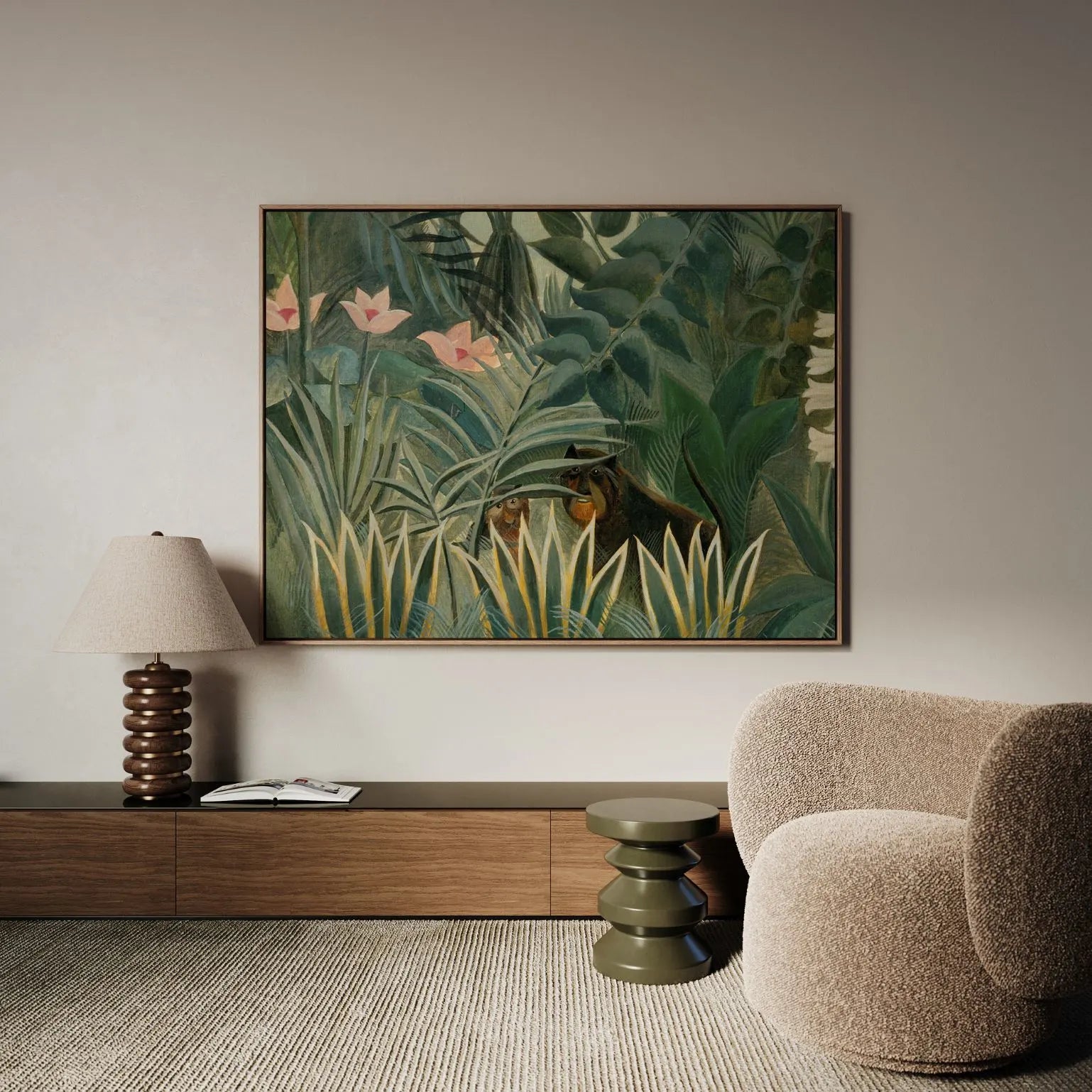 Framed Canvas Print Equatorial Jungle Horizontal
