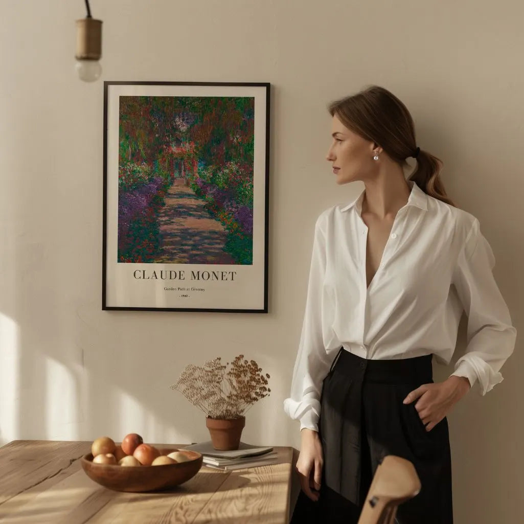 Claude Monet Giverny Garden Path Poster