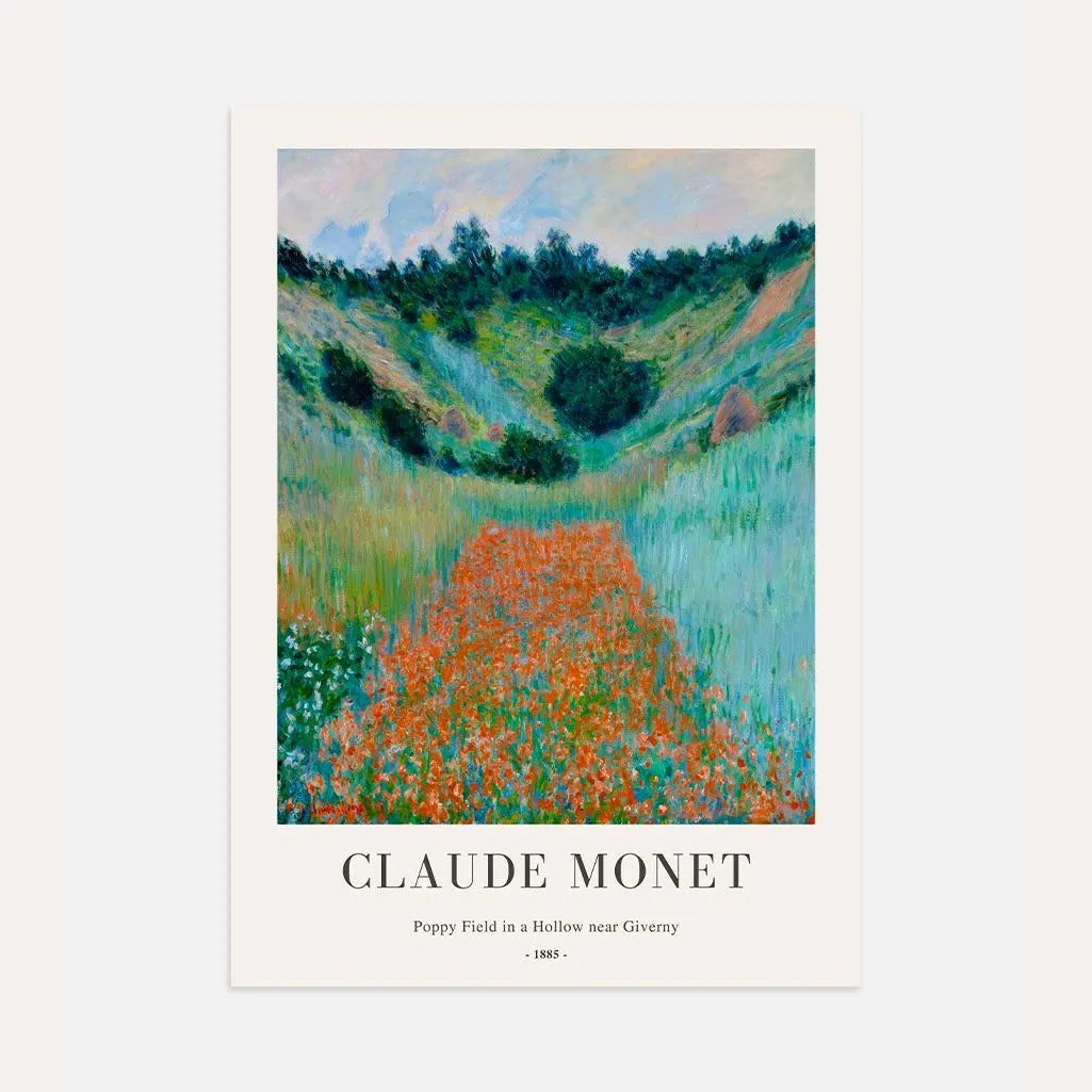 Monet Poppy Field near Giverny Poster