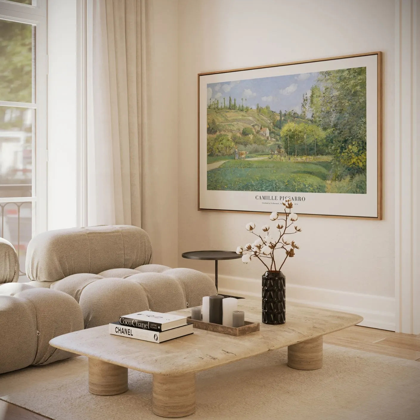 Pissarro Cowherd at Valhermeil Poster